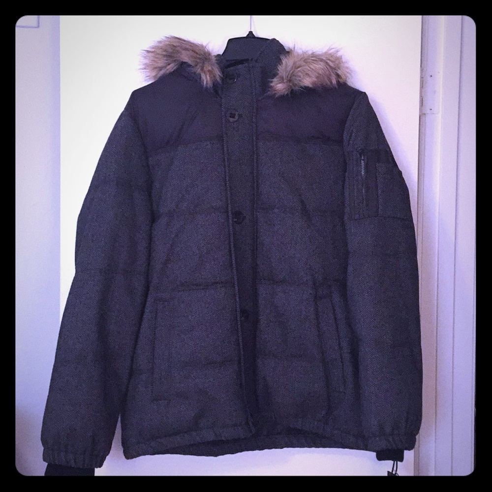 Buffalo David Bitton Bomber Jacket with Fur